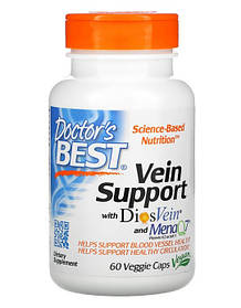 Doctor's Best, Vein Support, підтримка для вен з DiosVein і MenaQ7, 60 вегетаріанських капсул