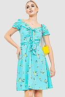 Платье софт с цветочным принтом бирюзовый 230R1006 Ager S BB, код: 8385360
