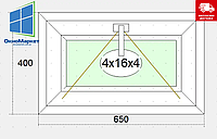 Фрамужное пластиковое окно в котельную 500 х 400. Окно откидное в ванную комнату 650