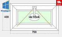 Фрамужное пластиковое окно в котельную 500 х 400. Окно откидное в ванную комнату 700
