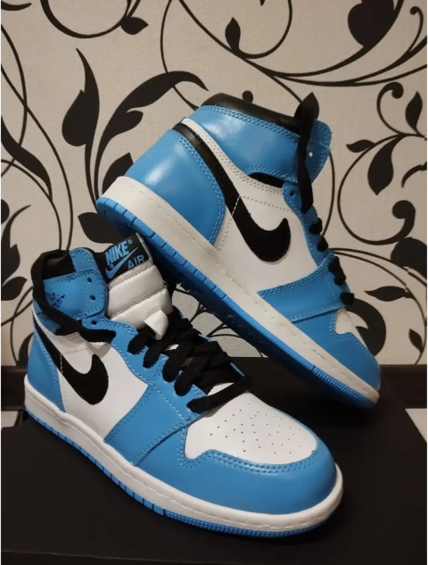 Nike Air Jordan 1 High Blue White Nike Air Jordan 1 High Blue White фото