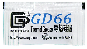 Термопаста силіконова, сіра Thermal Grease GD66, 0.8 г.