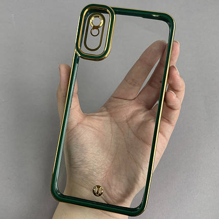 Чохол для Xiaomi Redmi 9A прозорий чохол з окантовкою на телефон сяомі редмі 9а зелений l9j, фото 1