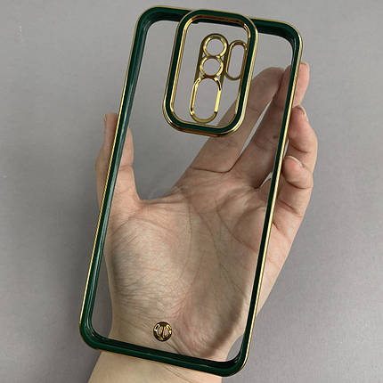 Чохол для Xiaomi Redmi 9 прозорий чохол з окантовкою на телефон сяомі редмі 9 зелений l9j, фото 1