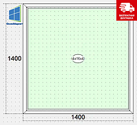 Металлопластиковое глухое окно Steko 4S 1400