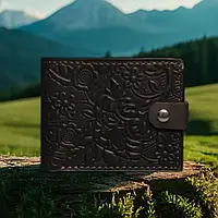 Уникальный красивый кошелек из натуральной качественной кожи с тиснением