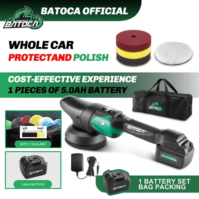 Акумуляторна полірувальна машина Batoca S2 з акумулятором 2 x 5,0 Ач