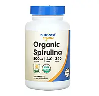 Органическая спирулина 500 мг (Organic Spirulina) Nutricost 240 таблеток