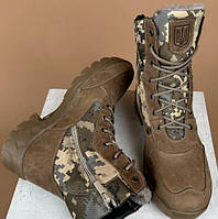 Тактические берцы на молнии с гербом мужские 40-45 размеров,военные ботинки койот пиксель ВСУ,камуфляж,лето