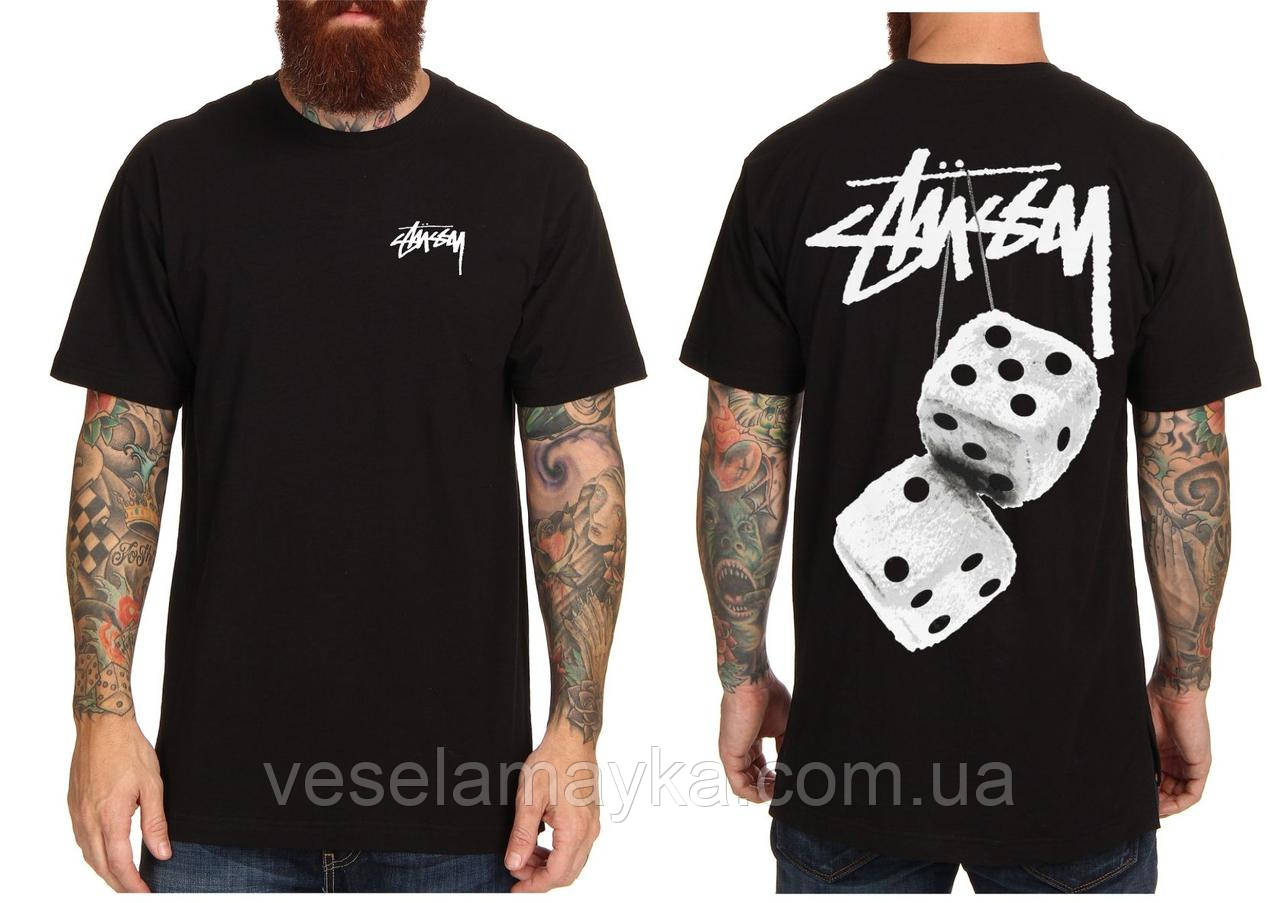Чорна футболка Stussy Fuzzy Dice, фото 1