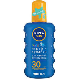 Засіб проти засмаги Nivea Sun Дитячий сонцезахисний спрей Грай і купайся SPF 30 200 мл (4005808854035)