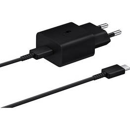 Зарядний пристрій Samsung USB-С 15 W Black + Cable USB-C 1 m (EP-T1510XBEGEU)