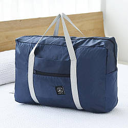 Дорожня сумка складана 48х32х16 см, XL-676, Синій / Містка сумка для ручної поклажі / Жіноча дорожня сумка