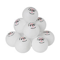 Кульки для настільного тенісу, діаметр 40 мм, FOX**, 144 шт., колір білий