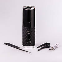 Автоматическая плойка-стайлер беспроводная 19*6*4,9 см Стайлер для волос Плойка для завивки Керамическое Черный