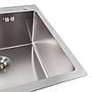 Кухонна мийка Platinum Handmade 500x500x220 (товщина 3,0/1,5 мм корзина та дозатор в комплекті), фото 3