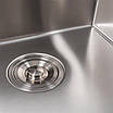 Кухонна мийка Platinum Handmade 500x500x220 (товщина 3,0/1,5 мм корзина та дозатор в комплекті), фото 5