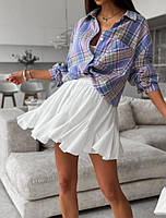 Міні спідниця-шорти жіноча з воланами