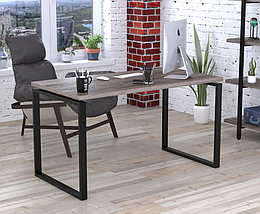 Письмовий стіл Q-135 (135*70) стільниця 36 мм / чорний метал TM Loft design, фото 4