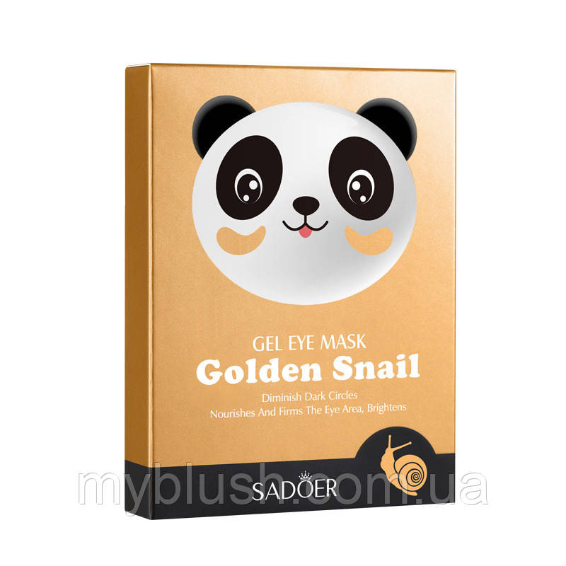 Патчі для очей Sadoer Gold Snail Eye Mask collagen eye mask (7 пар)