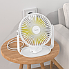 Вентилятор настільний usb портативний з підсвічуванням юсб маленький вентилятор на стіл для дому та офісу Hoco, фото 4