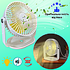 Вентилятор настільний usb портативний з підсвічуванням юсб маленький вентилятор на стіл для дому та офісу Hoco, фото 9