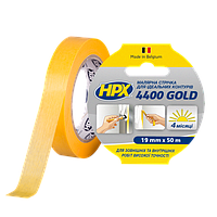 Лента малярная HPX 4400 GOLD оранжевая Идеальный контур FP1950 19мм*50м