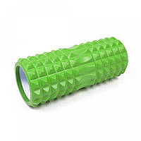 Массажный валик (роллер) для фитнеса SNS Spine 33x12 см (EVAYY4-33) Зеленый