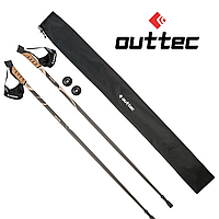 Трекинговые палки Outtec Anti-shock карбон 1 секция 115 см 2 шт. brown