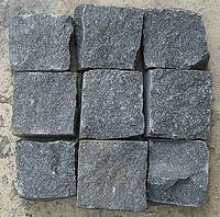 Брусчатка колотая экстра из гранита Габбро (Gabbro) 10*10*3см