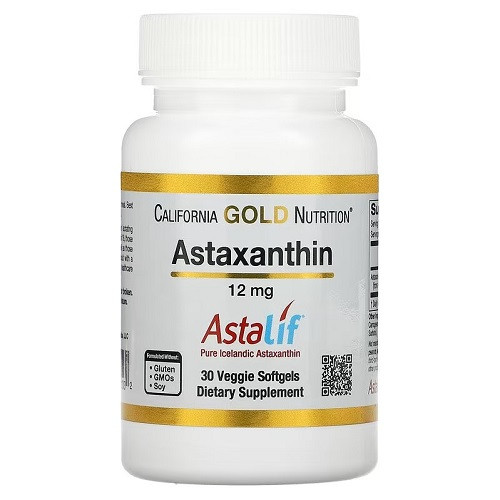 Астаксантін California Gold Nutrition Astaxanthin 12 mg (30 капсул.)
