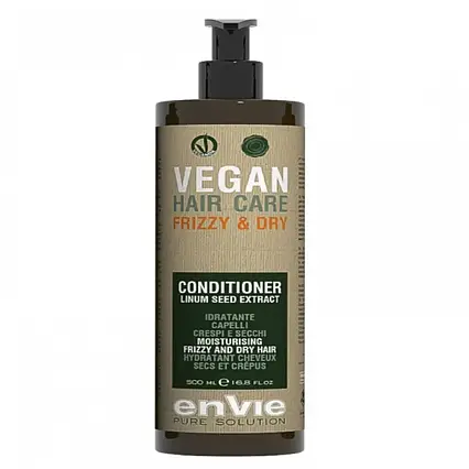 Зволожуючий кондиціонер Envie Vegan Frizzy and Dry Conditioner Linum Seed Extract  500 мл