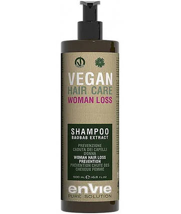 Шампунь жіночий проти випадіння волосся Envie Vegan Hair Care Woman Loss Shampoo 500 мл