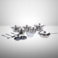 Набір елегантних каструль з кришкою | Набір посуду від популярного бренду ASTRA | 18 предметів