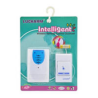 Дверной звонок от батареек Luckarm Intelligent 8203 беспроводной. FB-703 Цвет: голубой