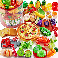 Набір для гри в кухню з 67 іграшок із 30 розбірних фруктів оочів, комлект продуктів для дитячої кухні