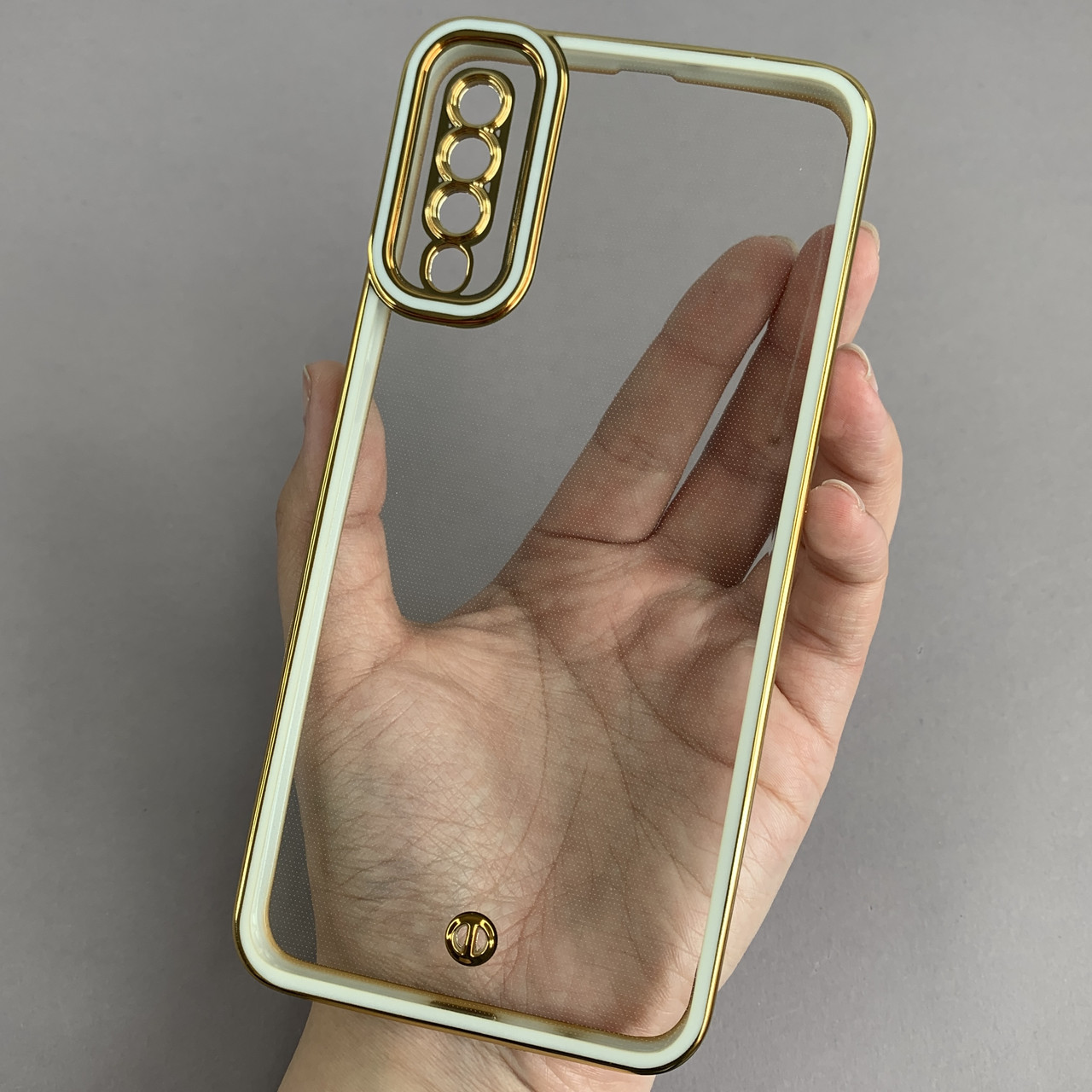 Чохол для Samsung Galaxy A50 прозорий чохол з окантовкою на телефон самсунг а50 білий l9j