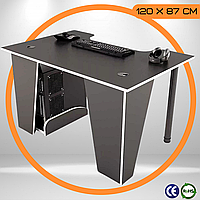 Стол для Компьютера 120 x 87 x 75 см с Вырезом Черный Игровой Геймерский Стол для Геймера COMFORT XG12 ЛДСП