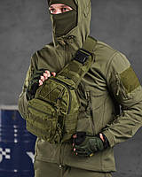 Тактическая нагрудная сумка Enders олива Влагозащитный рюкзак Cordura 1000D
