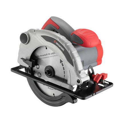 Пила дискова 1300 Вт, 5000 об/хв, кут нахилу0-45°, диск 185*20 мм INTERTOOL DT-0613 ptor, фото 1