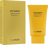Легкий сонцезахисний крем The Saem Eco Earth Power Light Sun Cream SPF50+ PA+++, 50 мл