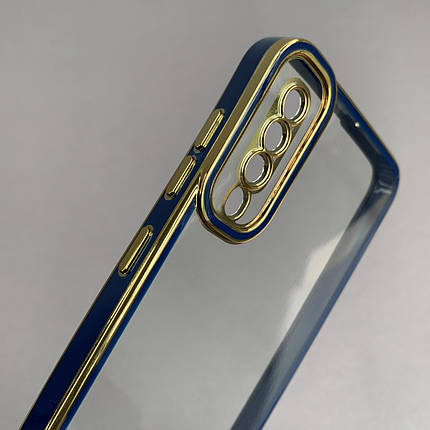 Чохол для Samsung Galaxy A50 прозорий чохол з окантовкою на телефон самсунг а50 синій l9j, фото 2