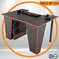 Стол для Компьютера 120 x 87 x 75 см с Вырезом Красный Игровой Геймерский Стол для Геймера COMFORT XG12 ЛДСП