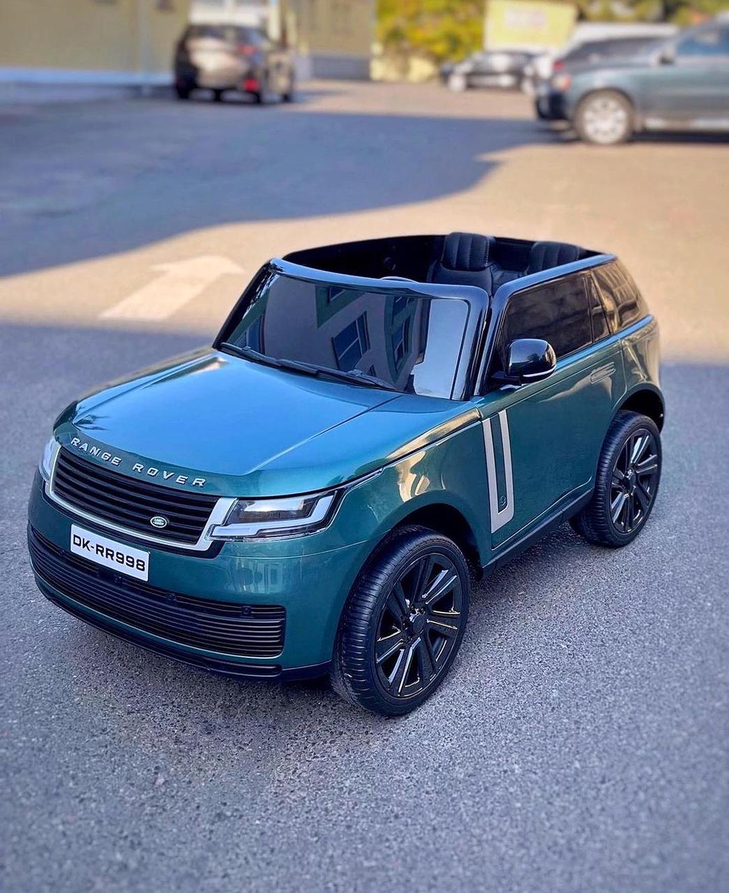 Дитячий 2-місний електромобіль на акумуляторі Джип Range Rover 5055 з пультом р/у автопофарбування зелений