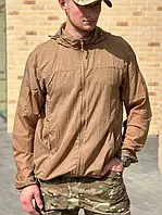 Тактическая легкая куртка ветровка койот Pave Hawk 48-60 р тонкая удобная штормовка армейская ветровка ВСУ