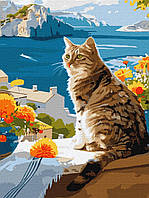 Картина по номерам Мечтательный котик 30х40 см Ideyka (KHO6608)