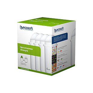 Комплект картриджів Ecosoft покращений для фільтр-глечиків Ecosoft та Наша Вода, 3+1шт