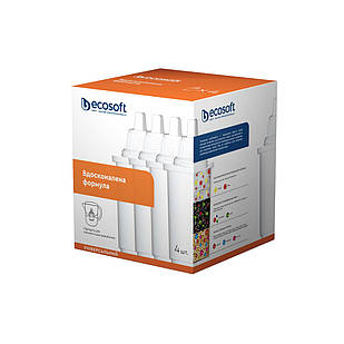 Комплект картриджів Ecosoft Універсальни для фільтр-глечиків Бар'єр та Аквафор, 3+1шт