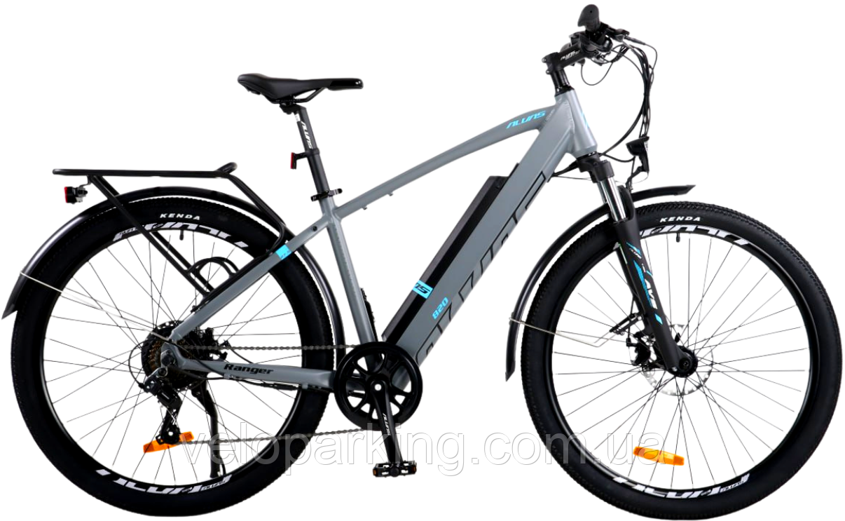 Електровелосипед 27.5 Ranger 350W 36V/12.5A алюмінієвий Alvas 820 E-Titan дорожній чоловічий сіро-чорний