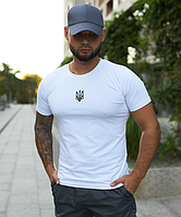 Чоловіча футболка з принтом Білий (S), стильна футболка для чоловіків COSMI